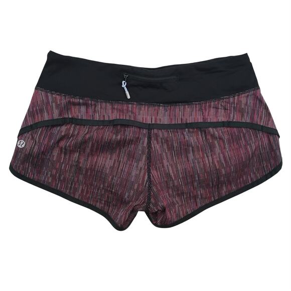Lululemon Run: Speed Shorts Wee Are From Space Purple Black March Multi Lined 4 - Picture 2 of 5